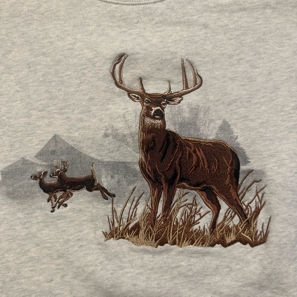 Embroidered Deer Crewneck - Picture 2 of 3